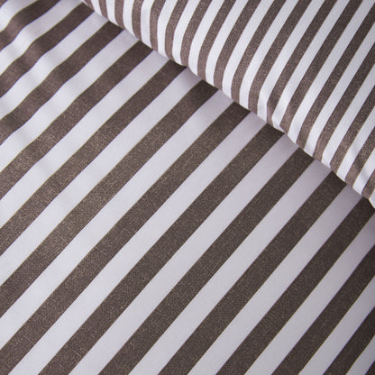 Epping Textured Stripe Chocolate Duvet Set
