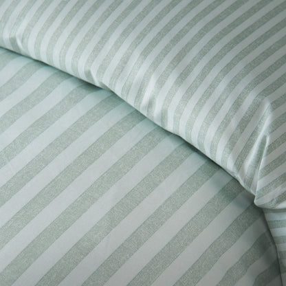Epping Textured Stripe Green Duvet Set