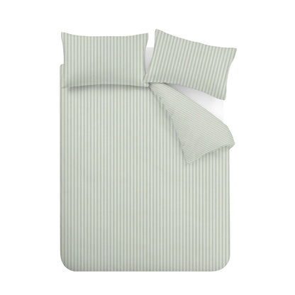 Epping Textured Stripe Green Duvet Set