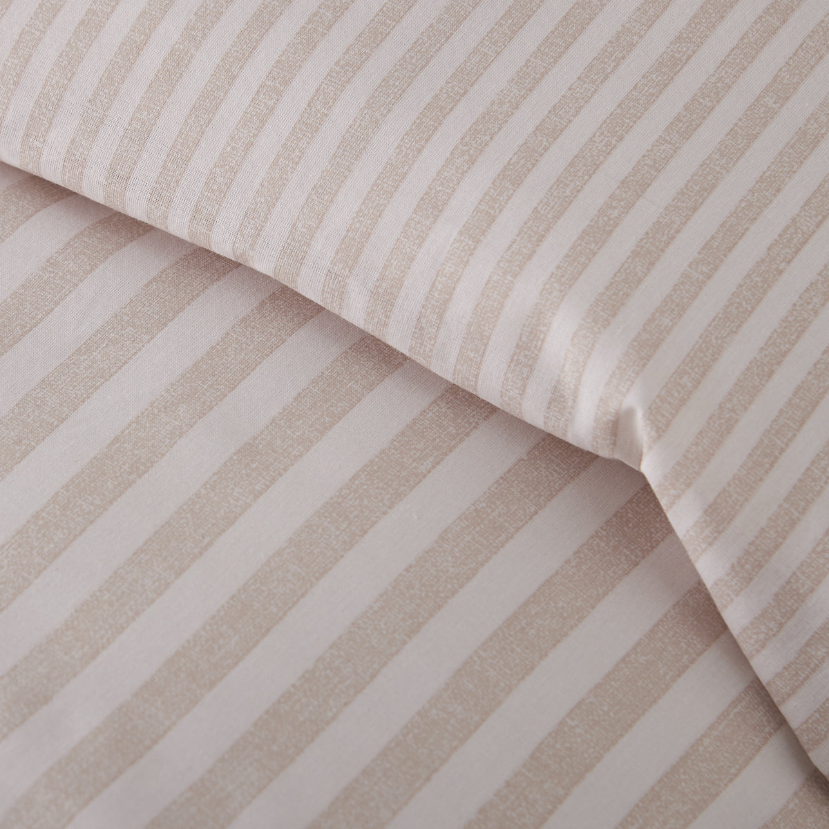 Epping Textured Stripe Natural Duvet Set
