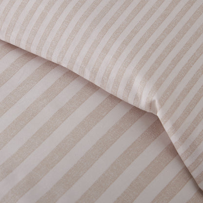 Epping Textured Stripe Natural Duvet Set
