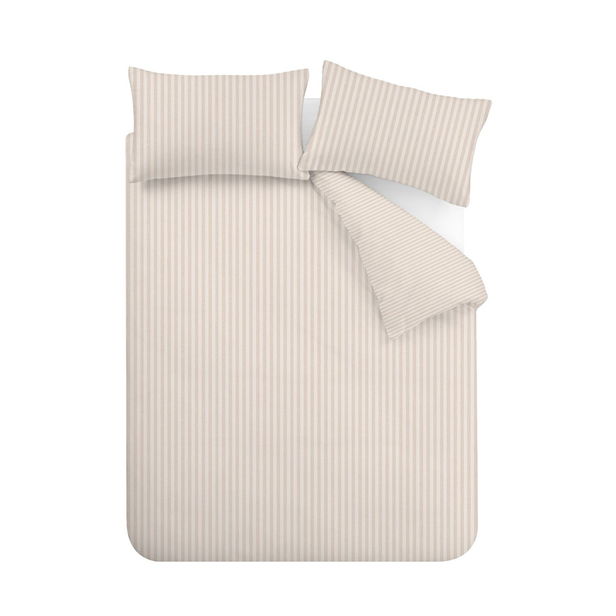 Epping Textured Stripe Natural Duvet Set
