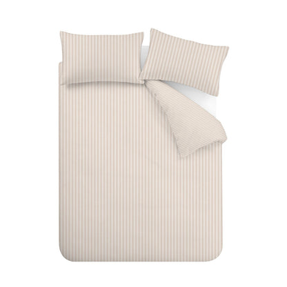 Epping Textured Stripe Natural Duvet Set