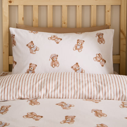Teddy Bear Cream Duvet Set Brushed Cotton