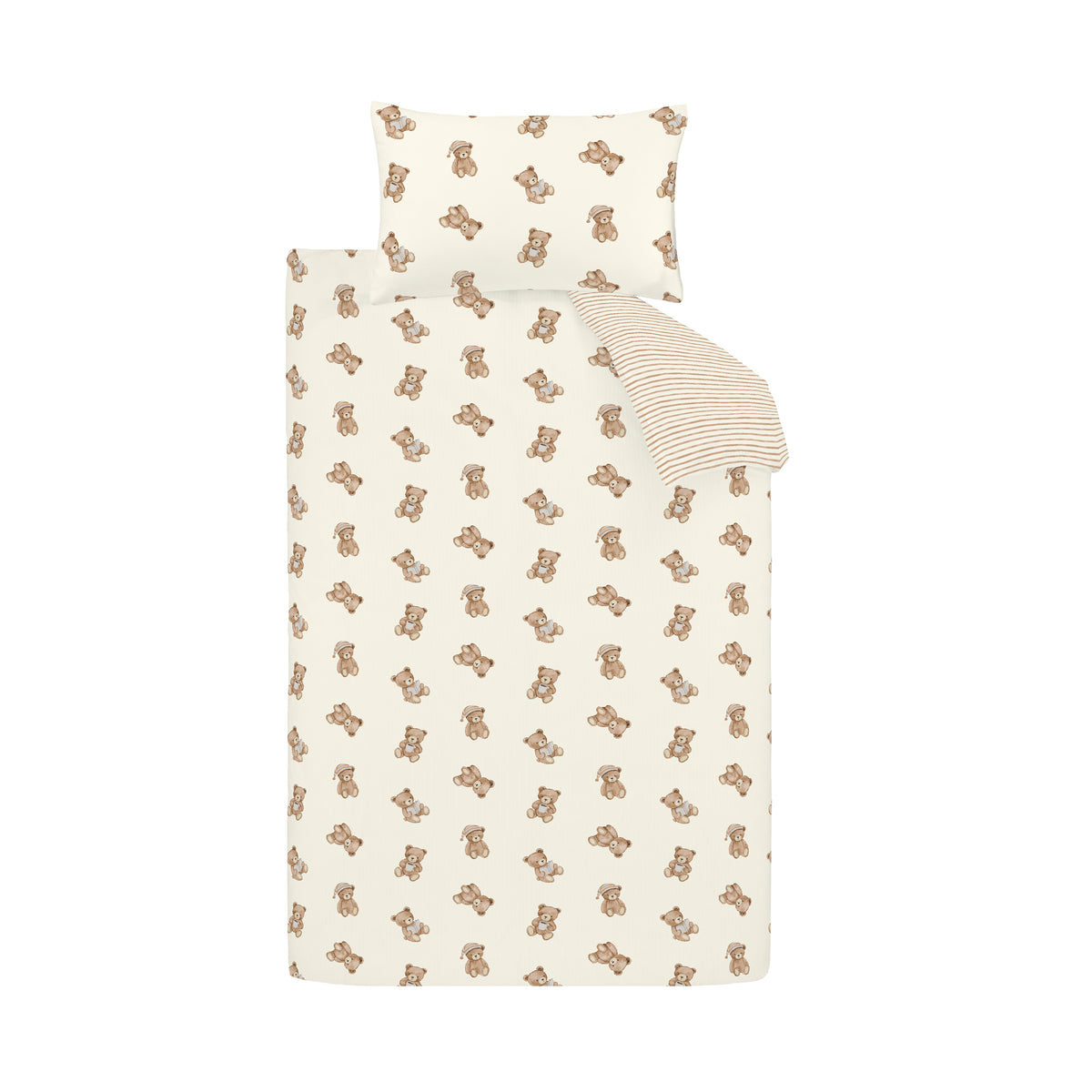 Teddy Bear Cream Duvet Set Brushed Cotton
