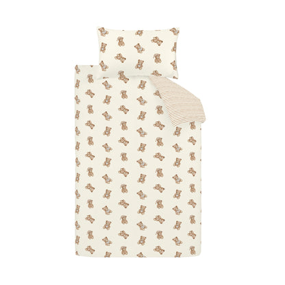Teddy Bear Cream Duvet Set Brushed Cotton