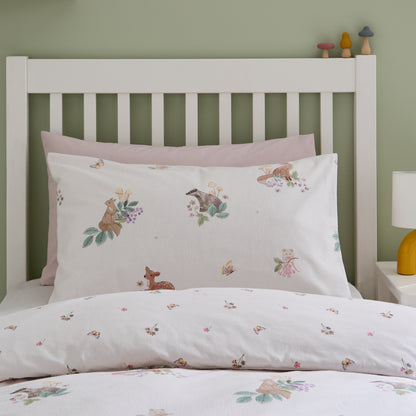 Forest Friends Cream Duvet Set Brushed Cotton