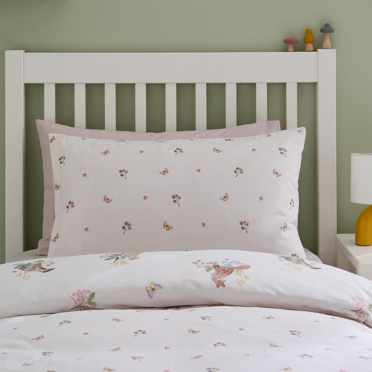 Forest Friends Cream Duvet Set Brushed Cotton