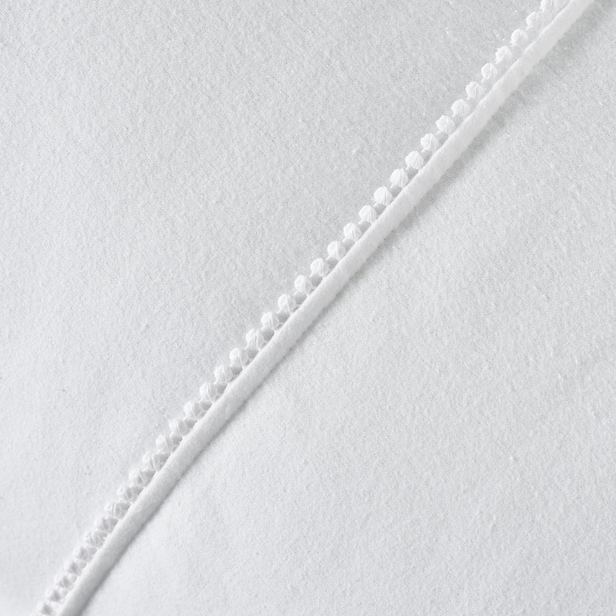 Pom Pom White Duvet Set Brushed Cotton