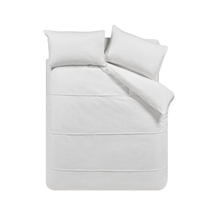 Pom Pom White Duvet Set Brushed Cotton