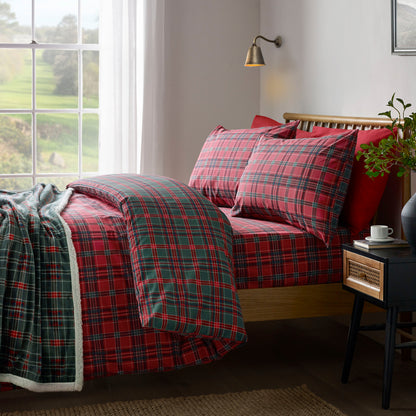 Tartan Check Red & Green Duvet Set
