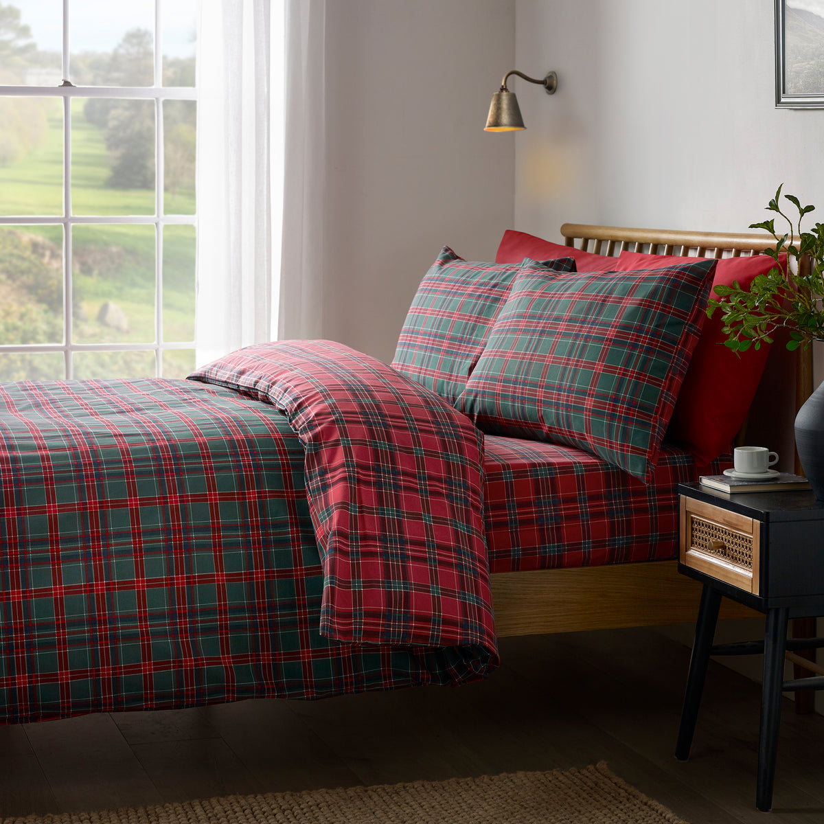 Tartan Check Red & Green Duvet Set