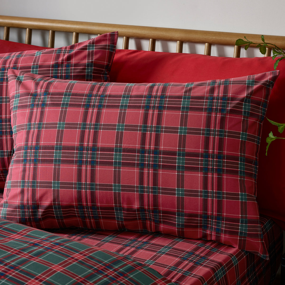Tartan Check Red & Green Duvet Set