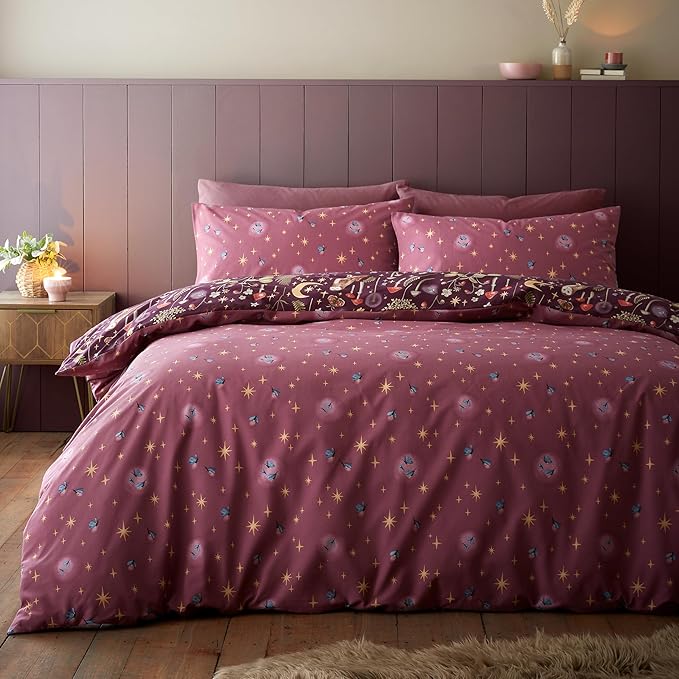 Enchanted Twilight Reversible Duvet Set Plum