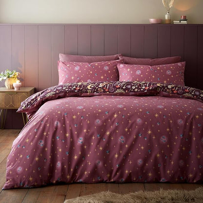 Enchanted Twilight Reversible Duvet Set Plum