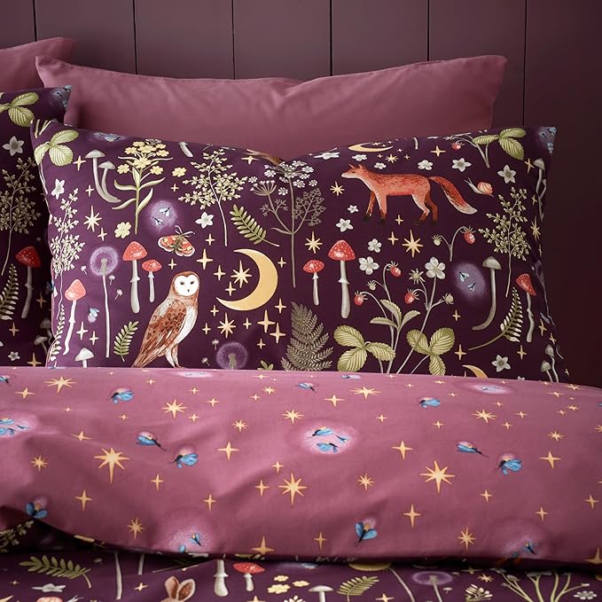 Enchanted Twilight Reversible Duvet Set Plum