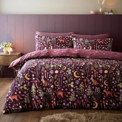 Enchanted Twilight Reversible Duvet Set Plum