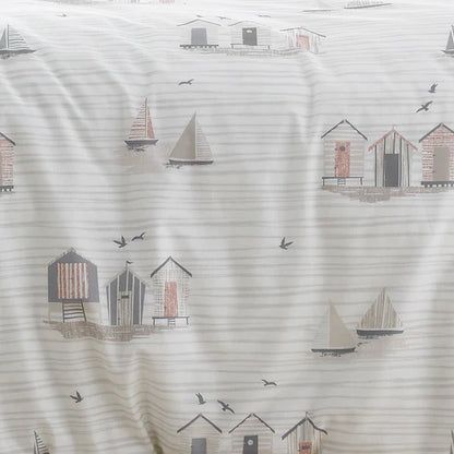 Beach Huts Natural Duvet Set
