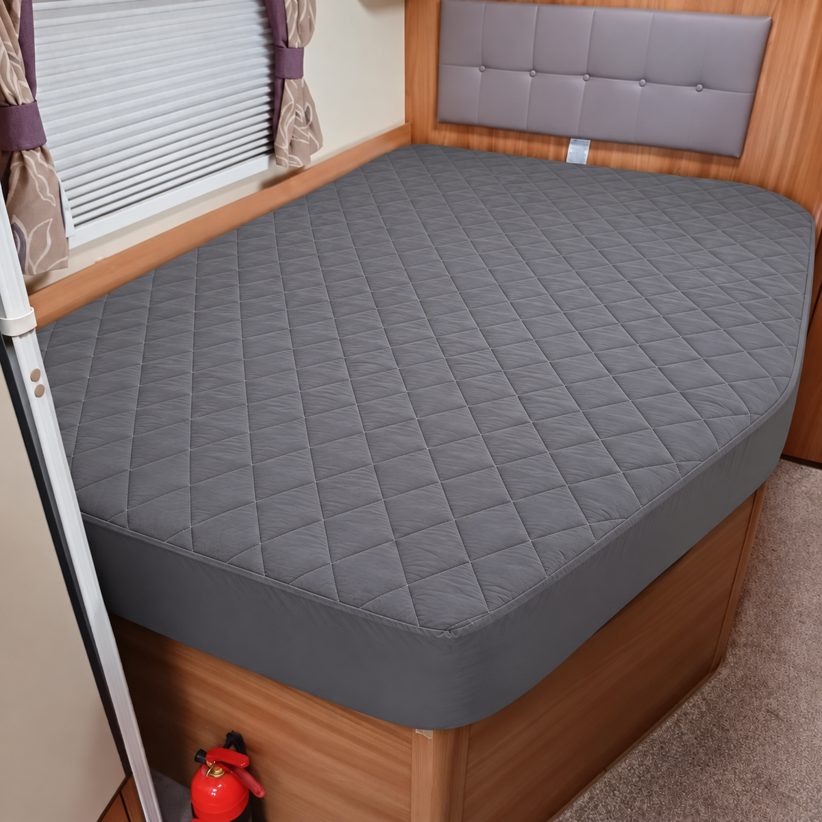 Coloured Microfibre Mattress Protector Right Hand Shape