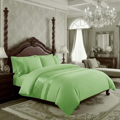 Ashbourne Velvet Panel Duvet Set