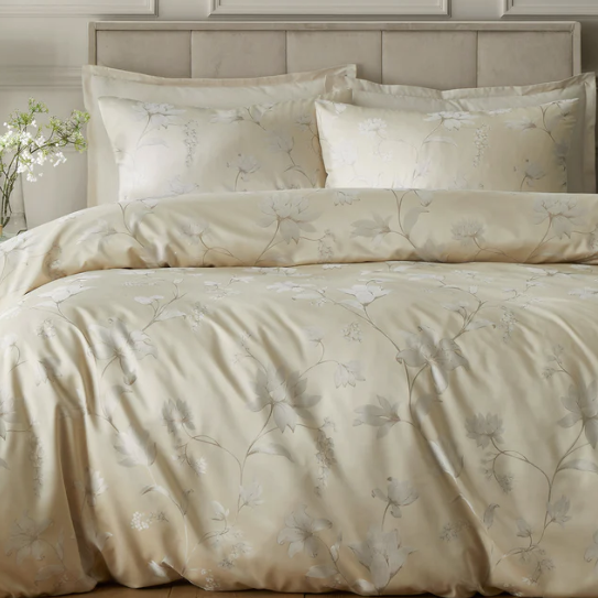 Juego de edredón natural de terciopelo con corte de celosía