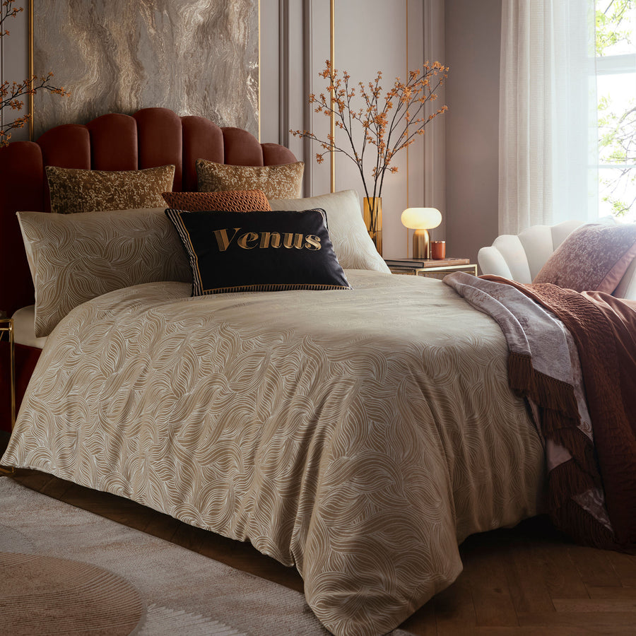 Belfort Samt-Doppelbettwäsche-Set, Silber 