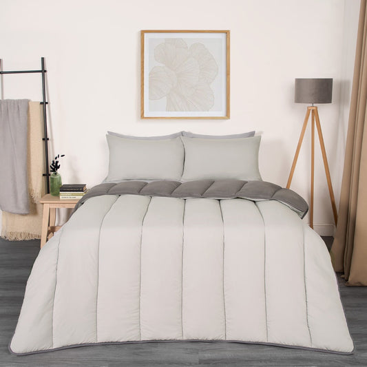 10.5 tog Coverless Double sided Duvet Grey
