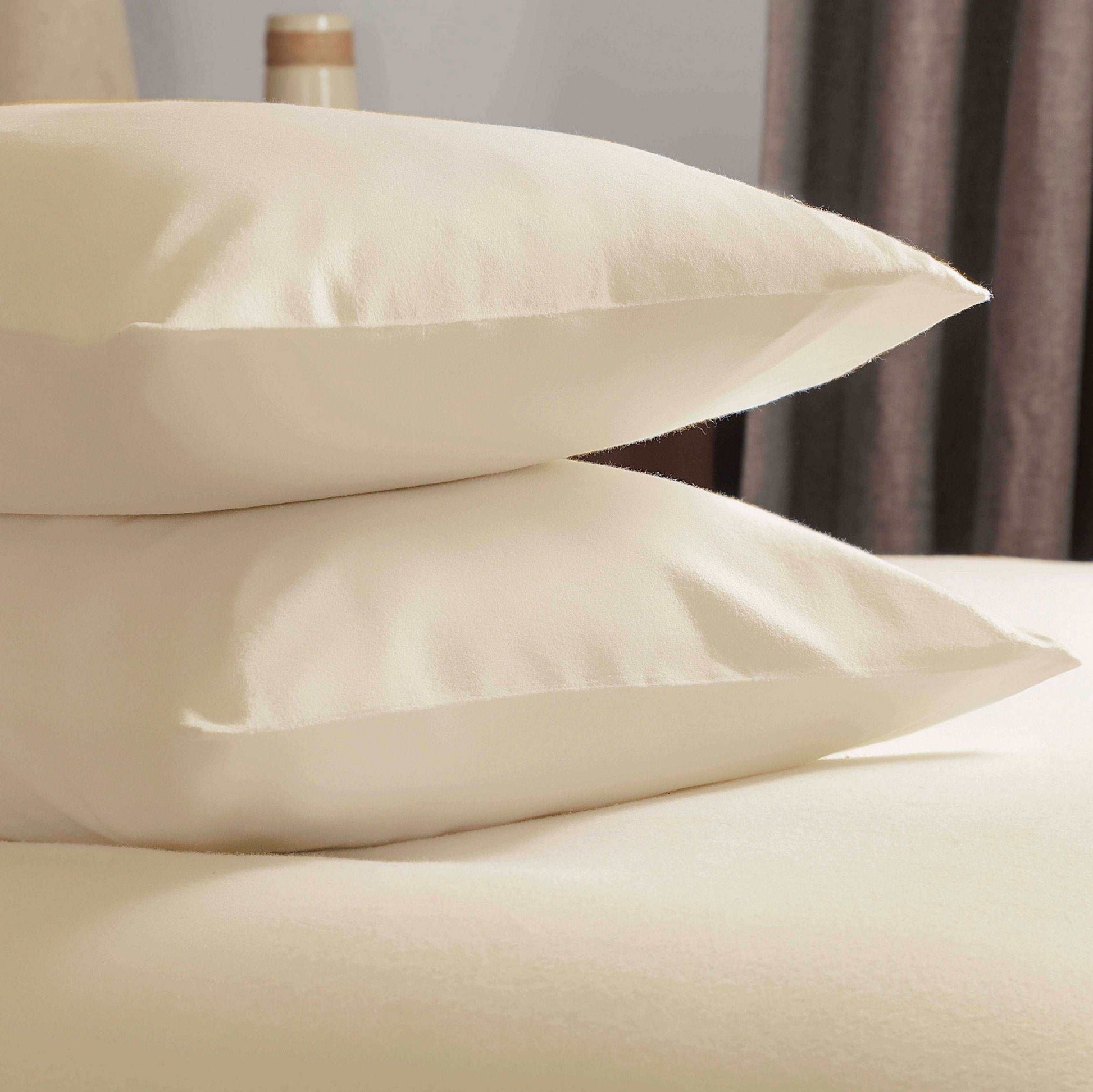 Brushed Cotton Pillow Cases, Pair