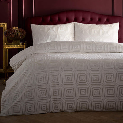 Emile Jacquard Duvet Set Cream