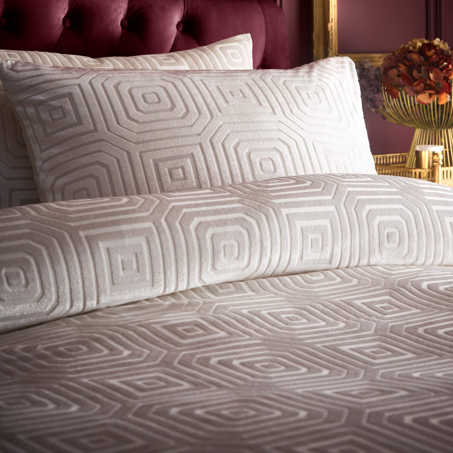 Emile Jacquard Duvet Set Cream