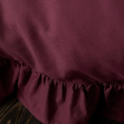 Cassia Frill Shaped Duvet Set – Berry