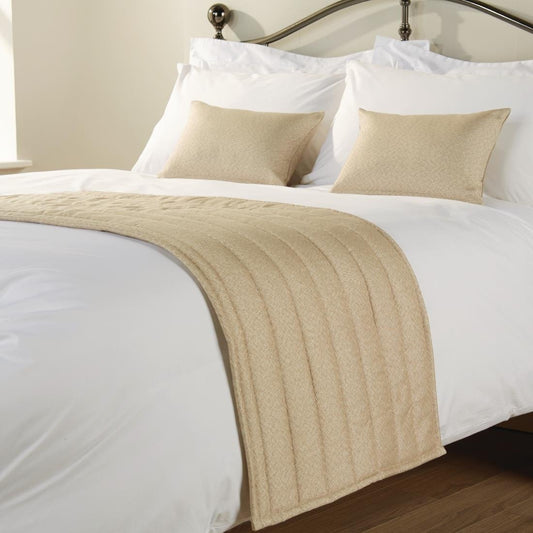 Comfort Bed Runner & Cushions Soft Gold