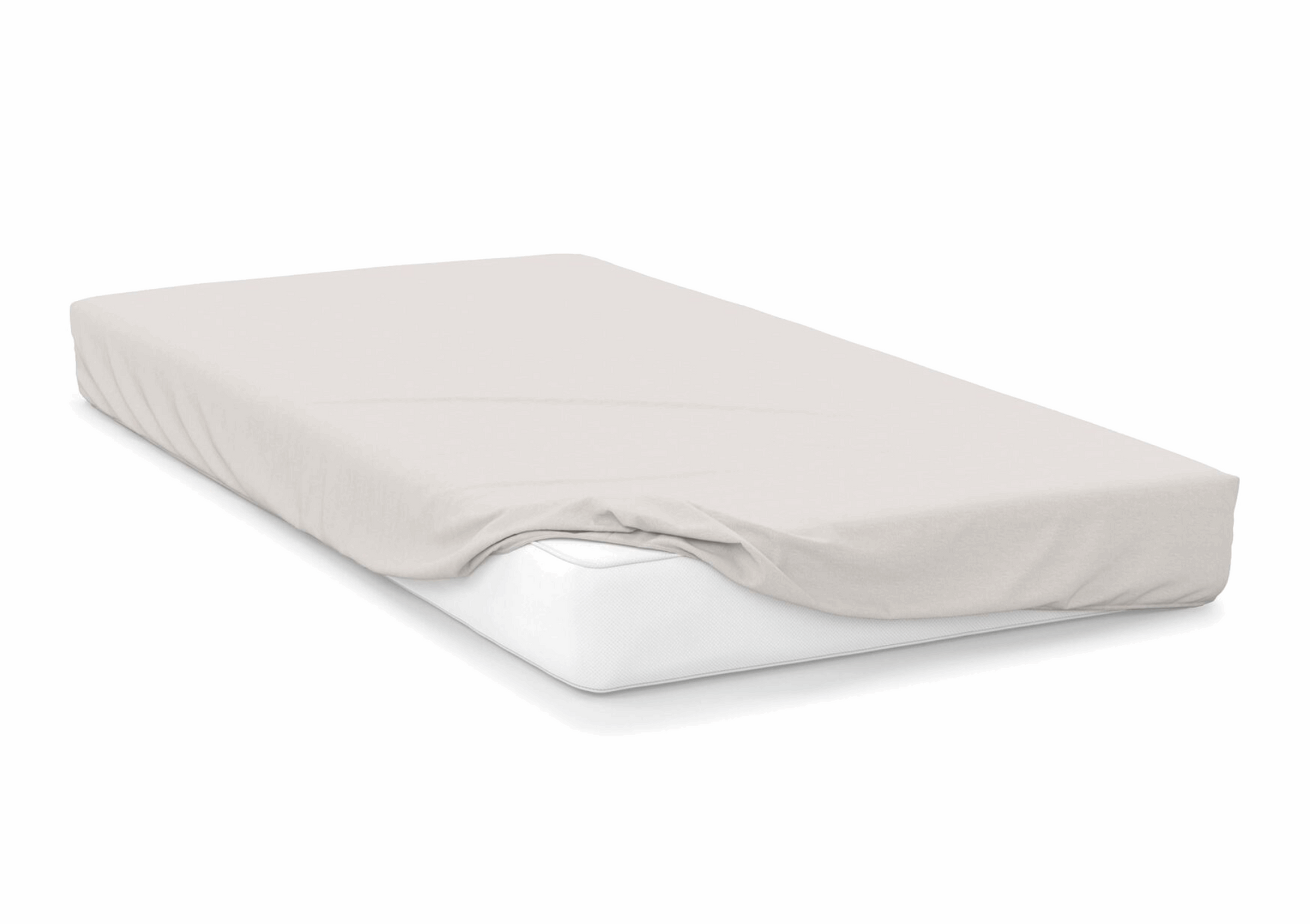 ivory  right hand bed shape egyptian cotton fitted sheet