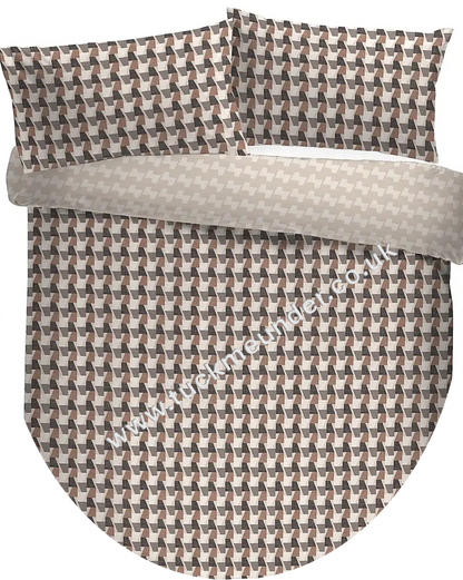 Jett Shaped Duvet Set – Brown