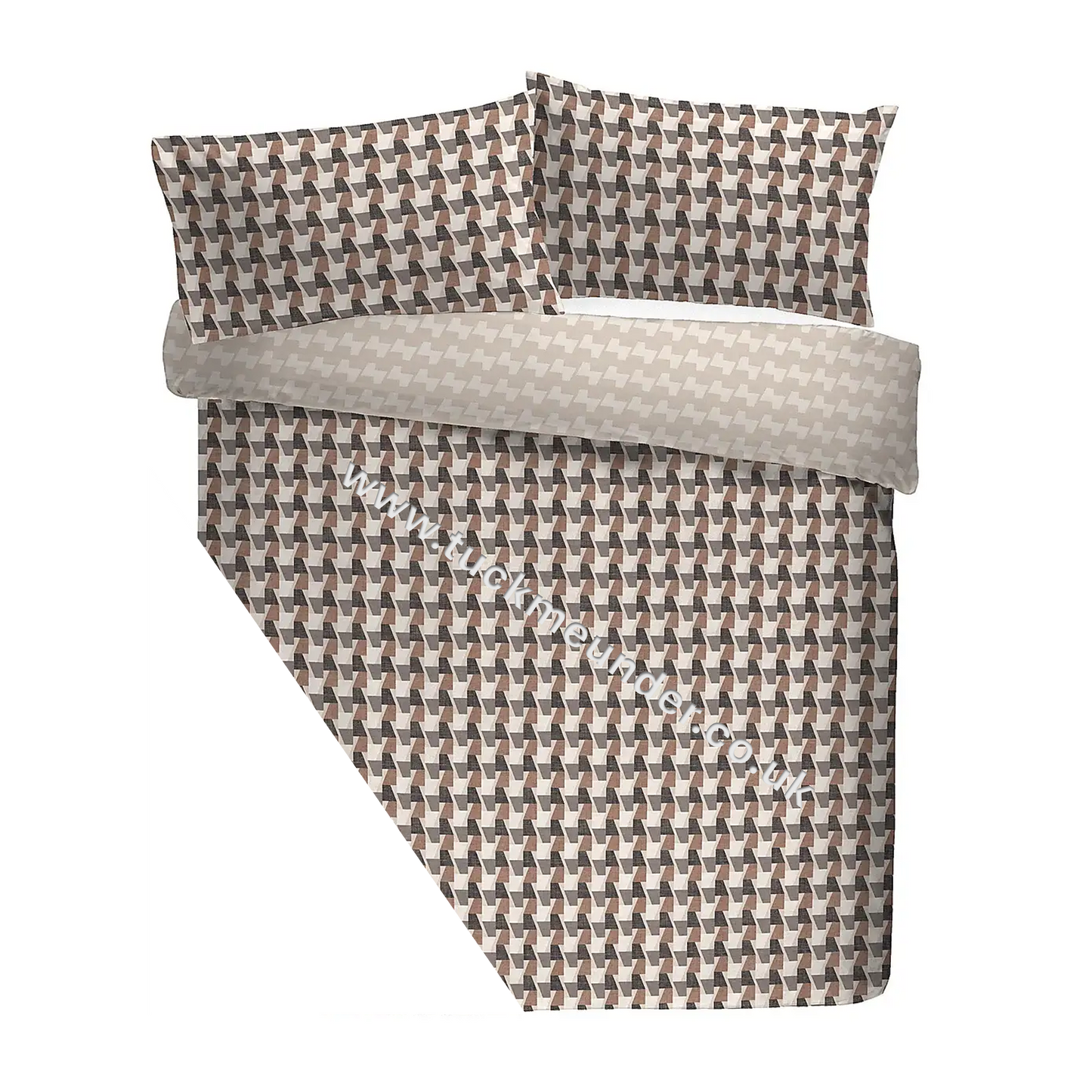 Jett Shaped Duvet Set – Brown