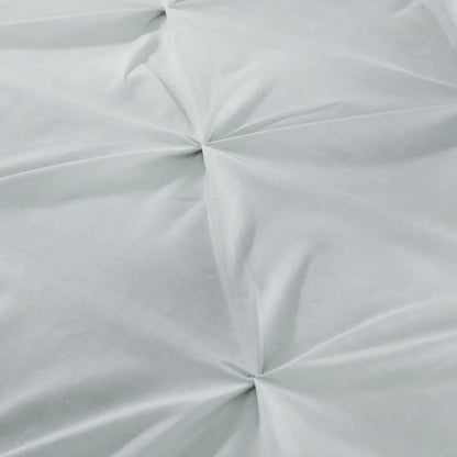 Diamond Pintuck Lara Duvet Set Silver