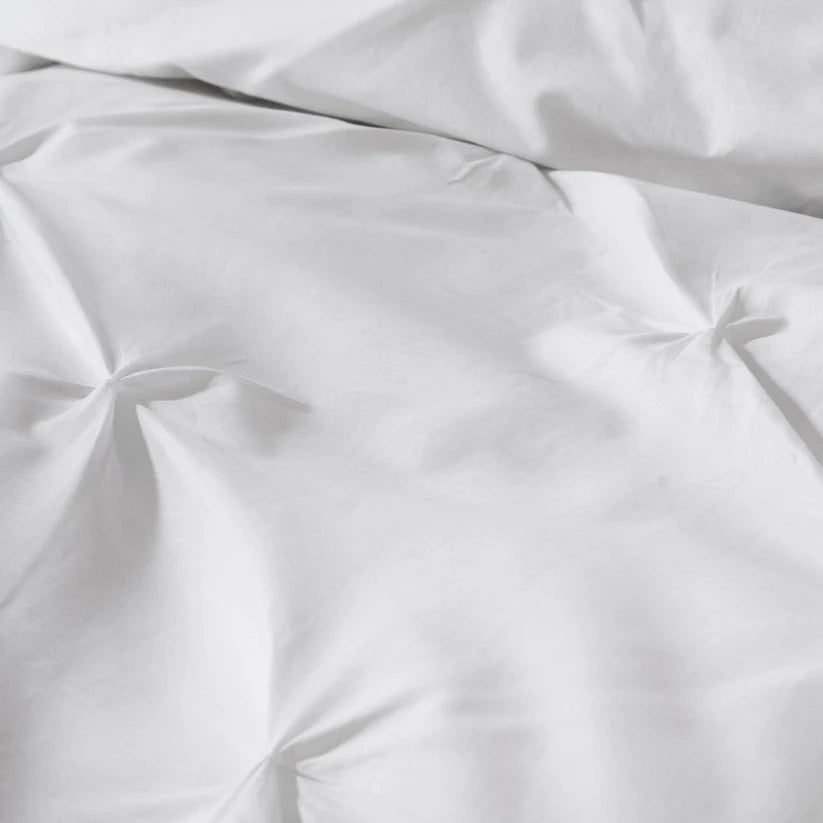 Diamond Pintuck Lara Duvet Set White