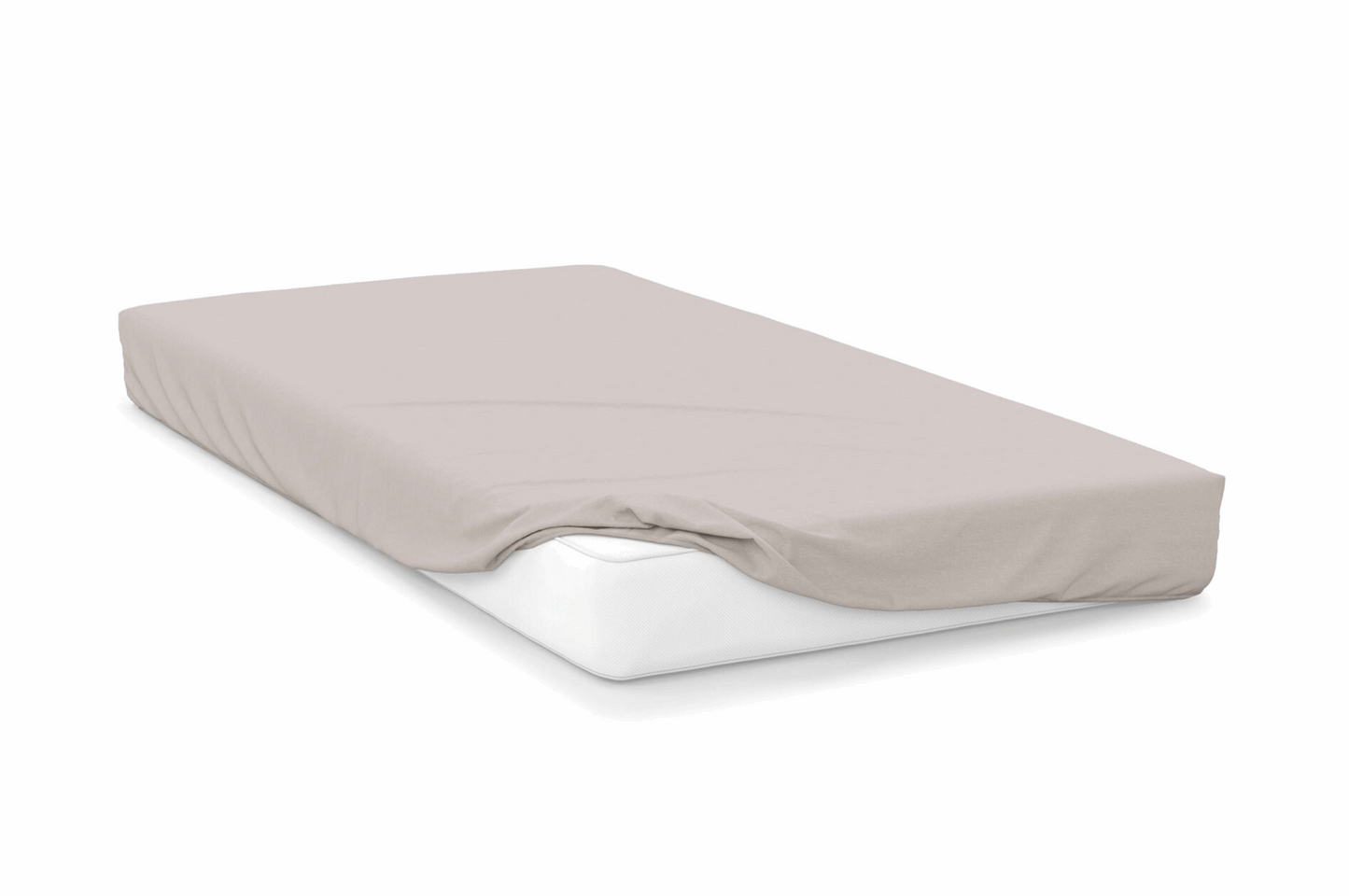 oyster  right hand bed shape egyptian cotton fitted sheet