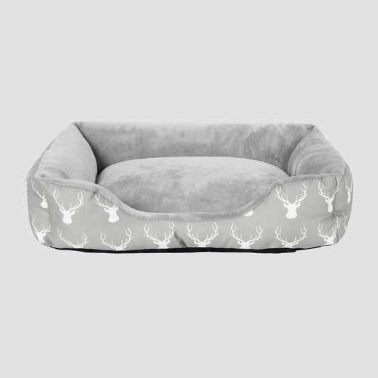 Stag Print Large Dog Bed