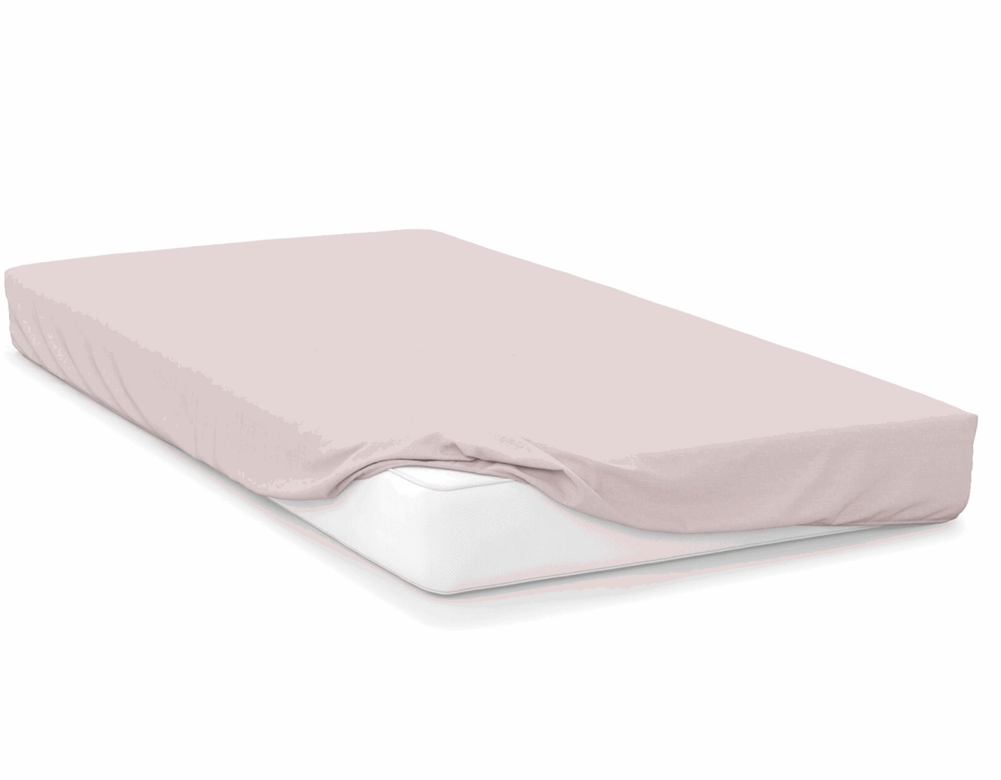 powder pink right hand bed shape egyptian cotton fitted sheet