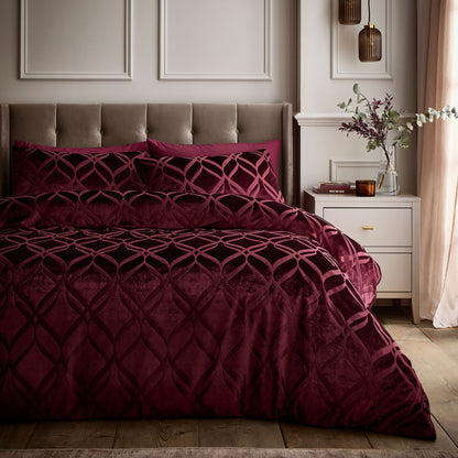 Belfort Berry Velvet Duvet Set