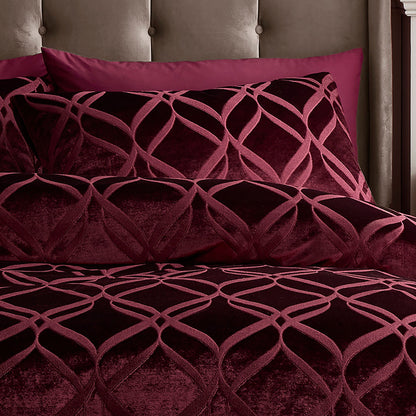 Belfort Berry Velvet Duvet Set
