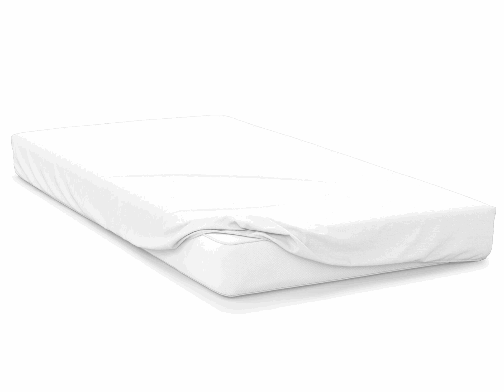 white  right hand bed shape egyptian cotton fitted sheet
