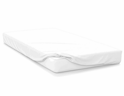 white  right hand bed shape egyptian cotton fitted sheet
