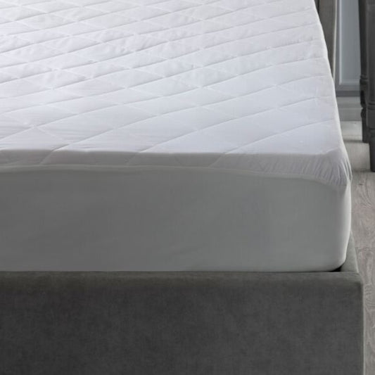 Hotel Suite Cotton Filled Quilted Mattress Protector Island Shape
