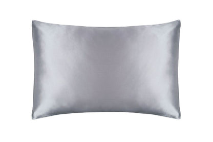 platinum coloured silk pillowcase