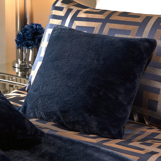 Lucie Filled Cushion by Soiree in Navy 43 x 43cm