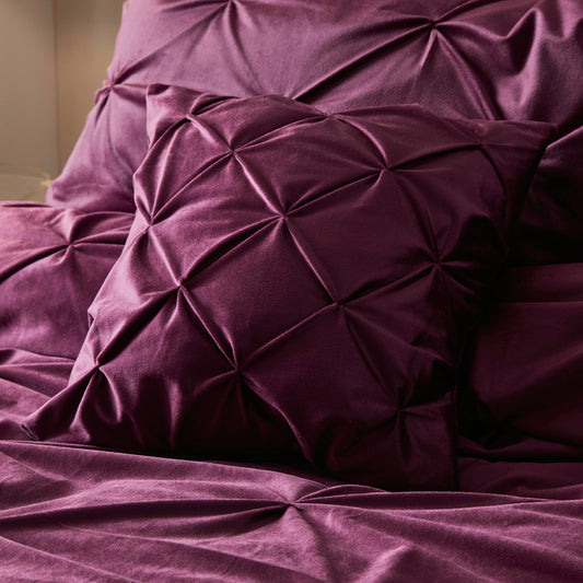 Mira Filled Cushion by Soiree in Damson 43 x 43cm