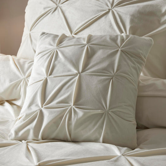 Mira Filled Cushion by Soiree in Ivory 43 x 43cm