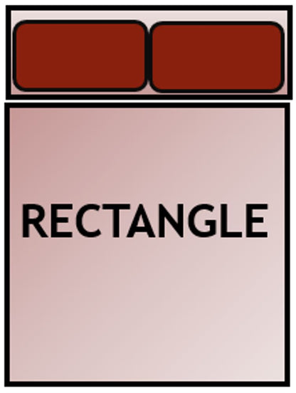 Example of rectangle bed shape. 
